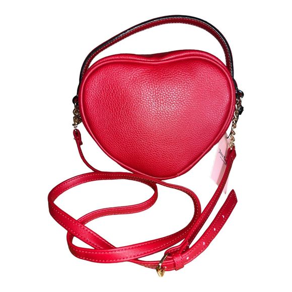 Juicy Couture “Love Never Dies” Mini Crossbody Purse Hot Red Gold Studs NWT - Picture 2 of 6